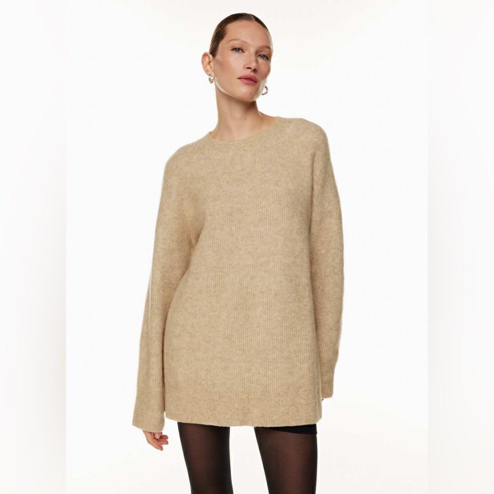 Babaton Popova Sweater Heather Bone Sz XS